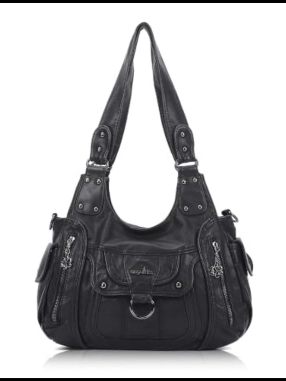 Vegan Leather Hobo Shoulder Bag Crossbody Satchel Tote with Adjustable Strap